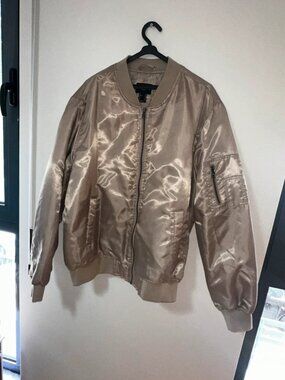 Beige Lightweight Bomber Jacket M